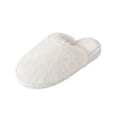 thumbnail image 4 of SAWOBUUN Womens Closed Toe Fuzzy Slippers Cozy Warm Fluffy Faux Fur House Slippers Winter Indoor Plush Scuff Slippers, 4 of 5