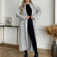 thumbnail image 2 of Trench Coat Fall Jackets for Women Elegant Long Cardigan Sweater Coat For Fashionable And Autumn And Winter Outerwear Stylish Open Front Knit Jacket Ideal For Casual And Formal Occasions, 2 of 4