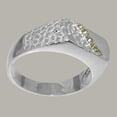 thumbnail image 3 of LBG British Made 18k White Gold Natural Peridot Mens band Ring - 33 size options - Size 12, 3 of 6