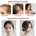thumbnail image 2 of Maytalsory Coiffe pour Femmes, Extension de Frange Sans Couture, Perruque Invisible avec Clip, Fibre Résistante aux Hautes Températures, Couvre-Chef pour Cheveux Clairsemés, Brun, 2 of 6