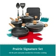 thumbnail image 3 of The Pioneer Woman Prairie Signature 14-Piece Cast Aluminum Cookware Set, Charcoal Speckle, 3 of 7