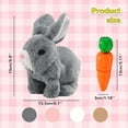 thumbnail image 3 of Realistic Rabbit Toy Easter Basket Pet, Rabbit Toy Educational Interactive Toy Rabbit, Handmade Jumping Realistic Rabbit Toy Easter Gift, 3 of 8
