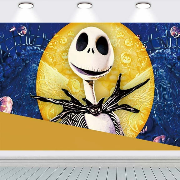 Nightmare Before Christmas Post school Wall Decor Birthday Banner Backdrop Background Party Supplies Taspestry