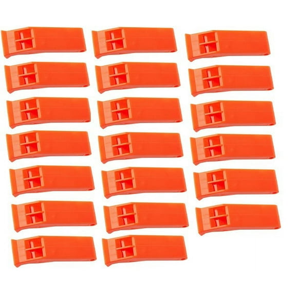 (20) Plastic Floating Whistles Orange Boat Emergency Survival Clip-on