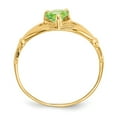 thumbnail image 2 of 14K Yellow Gold Ring Band Themed (08) August Cubic Zirconia CZ Green, Size 8, 2 of 5