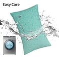 thumbnail image 6 of Goofa Teal Turquoise Glitter Print Plush Throw Pillow Case, Soft Velvet with Hidden Zipper, Decorative Cushion Cover for Sofa, Bed, Car, and Home Décor-20"x30", 6 of 6