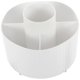 thumbnail image 5 of White Plastic Makeup Brush Holder with Compartment Design for Desktop Storage 360° Rotatable, 5 of 5