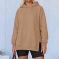 thumbnail image 7 of Trwkzve Long sleeve Hoodie Womens With Hood Sweatshirts Khaki M, 7 of 7