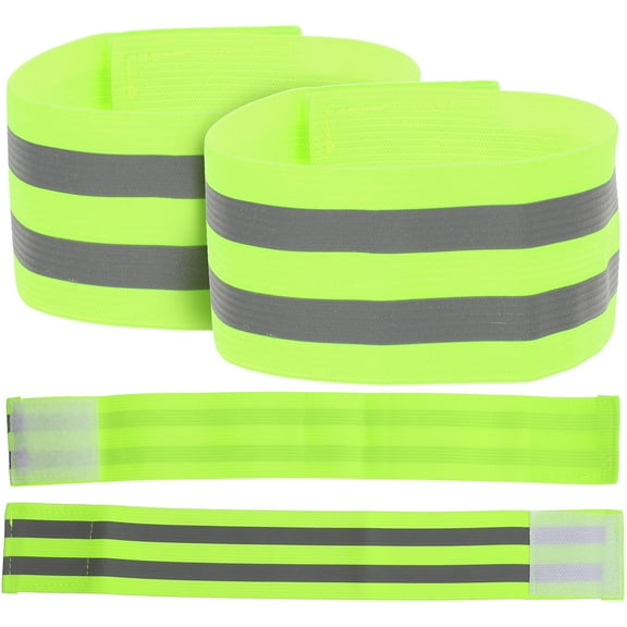 ETHZZLE 4- Reflective Tape Armbands for Clothing High Visibility Safety Gear for Night Running and Cycling