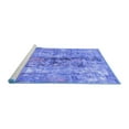 thumbnail image 2 of Ahgly Company Machine Washable Indoor Rectangle Oriental Blue Industrial Area Rugs, 7' x 9', 2 of 4