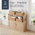 thumbnail image 6 of Best Choice Products 9x12 Scalloped Shelf Baskets, Woven Storage Bins, 4 Pack - Natural with White Trim, 6 of 8