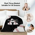 thumbnail image 6 of Personalized Baseball Blanket - Custom Initial Name Gifts for Kids Son Daughter - 30x40 Inches Chair Blanket Room Decorations for Baseball Lovers - Soft Flannel Sports Throw Blanket for Boys Girls, 6 of 6