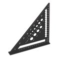 thumbnail image 1 of Regla Triangular de 7 Pulgadas, Viga Métrica de Aleacio de Aluminio, Transportador Cuadrado, Guía de Sierra, Regla de Marco de Brújula para Carpintería, PARA Proyectos de, 1 of 7