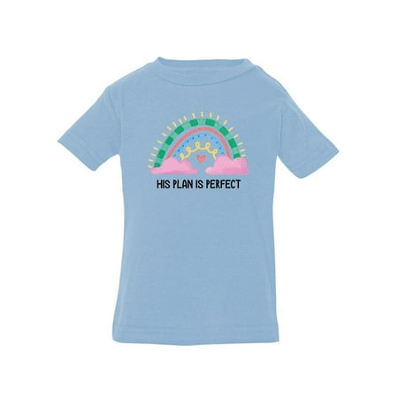 

His Plan Is Perfect Rainbow T-Shirt Infant -Smartprints Designs 24 Months