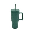 thumbnail image 3 of 30 Ounce Green Acrylic Double Wall Embossed Christmas Trees Tumbler with Straw and Handle, by Holiday Time, 3 of 6