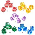 thumbnail image 2 of KAIYANG Dados de casino de acrílico transparente de alta calidad, juego de 5 dados de seis caras D6 de 19 mm (amarillo), 2 of 5
