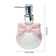 thumbnail image 3 of Luxcidy Ceramic Soap Dispenser Set with Bow, Elegant Hand Lotion Pump Bottles for Kitchen Bathroom, Refillable Liquid Dispenser with Tray, Countertop Decor Organizer (White), 3 of 6