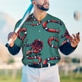 thumbnail image 5 of KLL Snake And Rose for Men's Baseball Shirts,Short Sleeve Casual Shirts Button Down Shirt for Men Beach Summer Wedding Shirt-XX-Large, 5 of 7