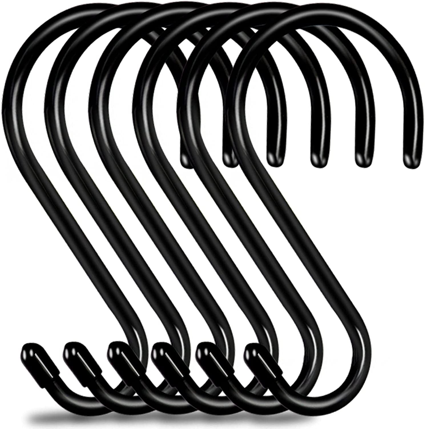 Closet Hooks No Scrach 16 Pack Heavy Duty Metal Rustproof Sturdy Versatile Hooks for Hanging Jeans Pots Pans Kitchen Utensils from Wire Shelving or Pot Rack LQJ PRO S Hooks Size Medium and Large 