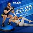 thumbnail image 3 of Yes4All Upgrade Combo Half Balance Trainer Ball with Resistance Bands & Pilates Ball (Black, Blue) for Training Core Strength, 3 of 5