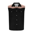 thumbnail image 4 of LADIGASU Clearance Men Casual Fashion Patchwork Turndown Collar Sleeveless Pockets Sports Tank, 4 of 5