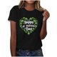 thumbnail image 1 of Mujeres Manga Corta de Verano Tops Impreso Sudadera Casual, Cuello Redondo Blusa Ligera para la Primavera Y el Verano, 1 of 6