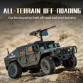 thumbnail image 4 of 1/12 Jeep Model Car with LED Lights, 280 Motor, 6KM/H Speed 2.4G Off-Road Truck, Linked Steering Wheel & Detailed Interior – Realistic RC Military Remote Control Car Toy for Adults, 4 of 9