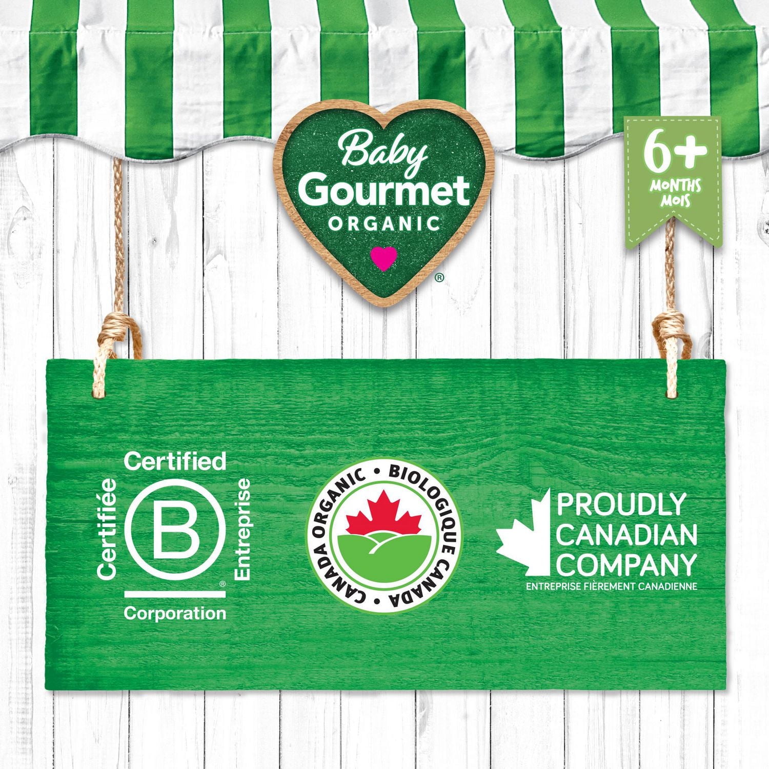 Baby Gourmet Organic Puree Juicy Pear & Garden Greens, Puree - 128 mL