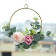 thumbnail image 2 of VerPetridure Imitation Flower Wall Decoration Metal Wreath Wrought Iron Wall Decoration, 2 of 2