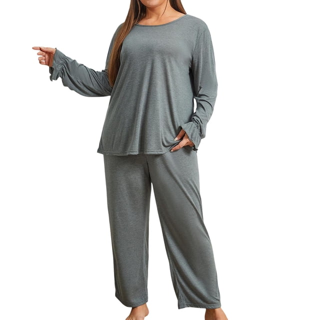 Pijama de Navidad Gibobby para mujer gris XL