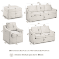 thumbnail image 4 of Harper 80W Sofa with Loveseat & Chair and Ottoman with Slipcovers - Ivory Fabric, 4 of 4