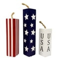 thumbnail image 2 of Clearance! Patriotic 4th Of July Block Decor Set USA Star Stripes Table Centerpiece 4.72In for Independence Day Memorial Day Veterans Day Shelf Mantel Tabletop Patriotic Home Decor Tabletop Decor, 2 of 7
