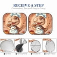 thumbnail image 6 of Honeii Dinosaur Baking Delight Print Foldable Car Sun Shade for Windshield, 2-Piece UV Protection Shade, Protects Car Interior, Ideal for Cars, Trucks, SUVs-Medium, 6 of 6