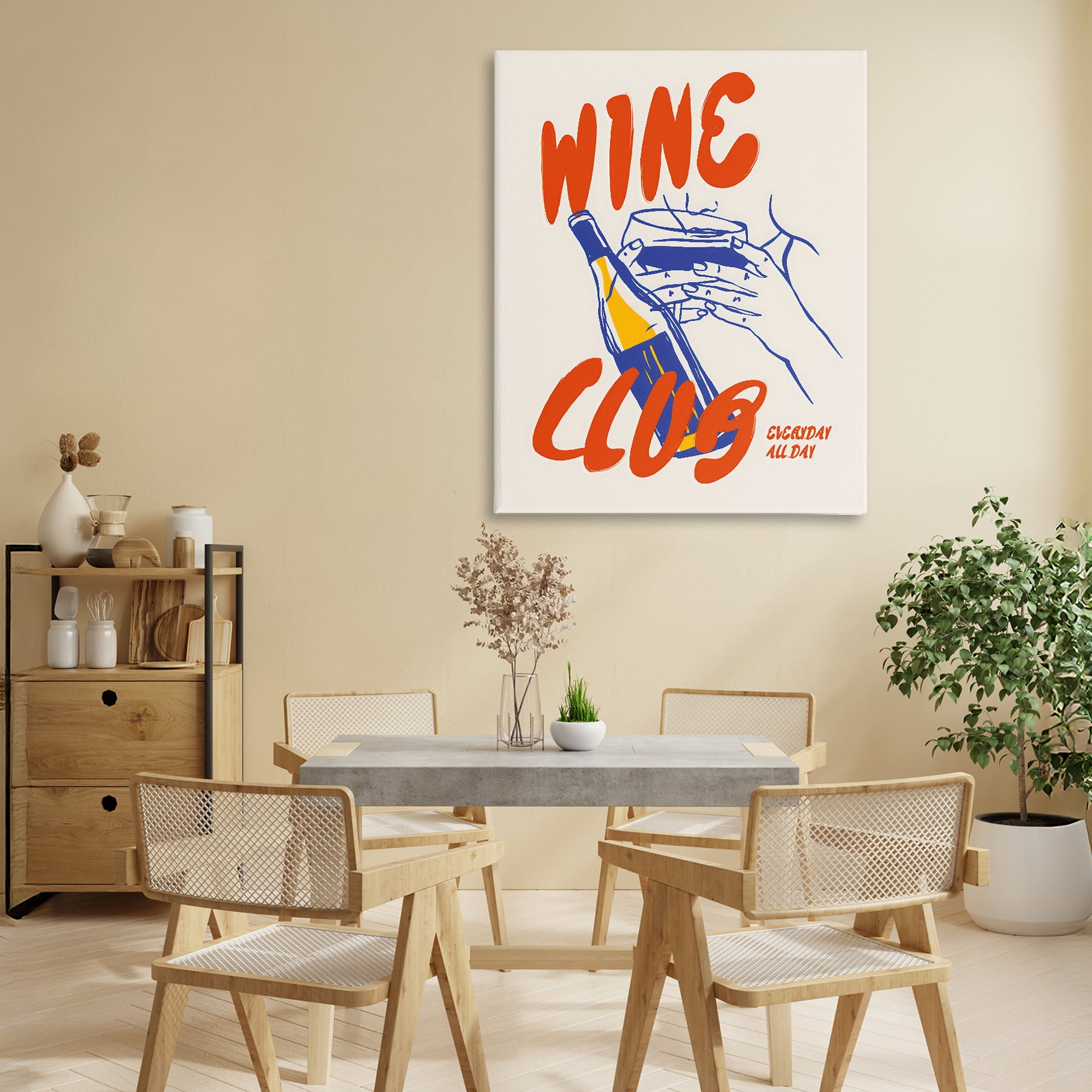 Stupell Industries Wine Club Every Day Canvas Wall Art, design by The Prints Vibe