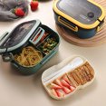 thumbnail image 4 of Double Layer Microwave Safe Bento Box with Dividers for Office Lunch Meal Prep, 4 of 7