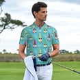 thumbnail image 3 of Balery Gnomes Holding Fruits Camisa Polo de Hombre con Estampado, de Manga Corta y Tejido Medio, Camisa Tipo Golf Polo-3X-Large, 3 of 6