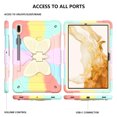 thumbnail image 7 of Case for Samsung Galaxy Tab S10 FE/ S9 FE 10.9 inch/S9 11 inch with Butterfly Stand, Shockproof Protective Tablet Cover with Pencil Holder Shoulder Strap for Kids Girls, Colourful RoseGold, 7 of 7