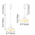 thumbnail image 3 of FSLiving Adjustable Height J Type Track Lighting Modern White Iron Cone Shade, Smart Edison Bulbs, 2200K-6500K Track Mount Rustic Cottage Style with Timer Decorate for Dinning Table Top Kitchen, 3 of 9