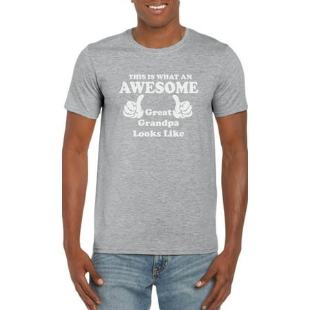 Awesome Graphic Tees - This Is What An Awesome Great Grandpa Looks Like. Graphic T-Shirt Gift Idea for Men