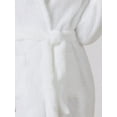 thumbnail image 4 of DARING DIVA Fuzzy Hooded Plush Bath Robe Mini Bathrobe M White, 4 of 6