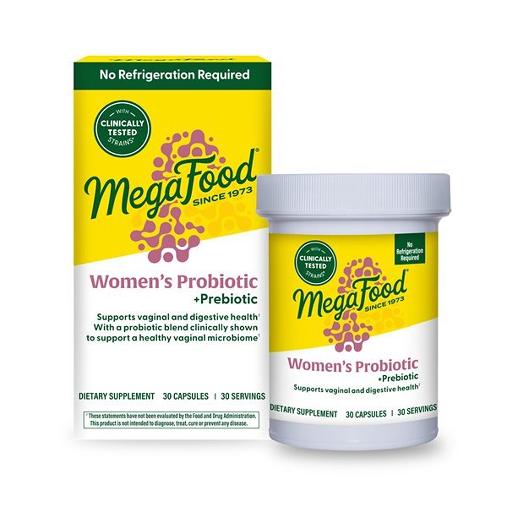 MegaFood Women's Probiotic + Prebiotic - Digestive Health & Regularity - 30 Servings