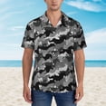 thumbnail image 2 of Fotbe Horse Silhouette Camisa Hawaiana para Hombre Unisex – Camisa Casual de Verano con Botones de Manga Corta de Algodón y Lino,3X-Large, 2 of 7