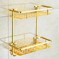 thumbnail image 3 of Shower Caddy Hanging Razor And Sponge Adhesive Shower Shelf Bathroom, 3 of 5