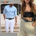thumbnail image 3 of SUOSDEY Sparkly Rhinestone Belt for Women Men Western Cowboy Cowgirl Bling Diamond Leather Belt for Jeans Gifts, 3 of 7