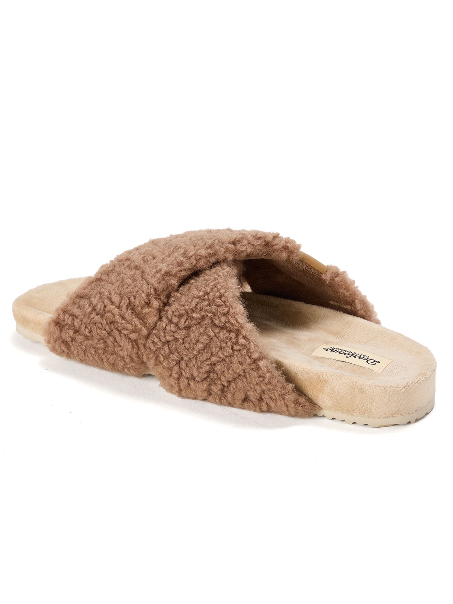 Dearfoams Cozy Comfort Women's Crossband Slide Slippers