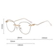 thumbnail image 2 of 3 Pairs of Women Ultralight Anti-blue Reading Glasses, Ladies Glitter Gold Butterfly Rimless Readers Eyeglasses Frame, 2 of 8