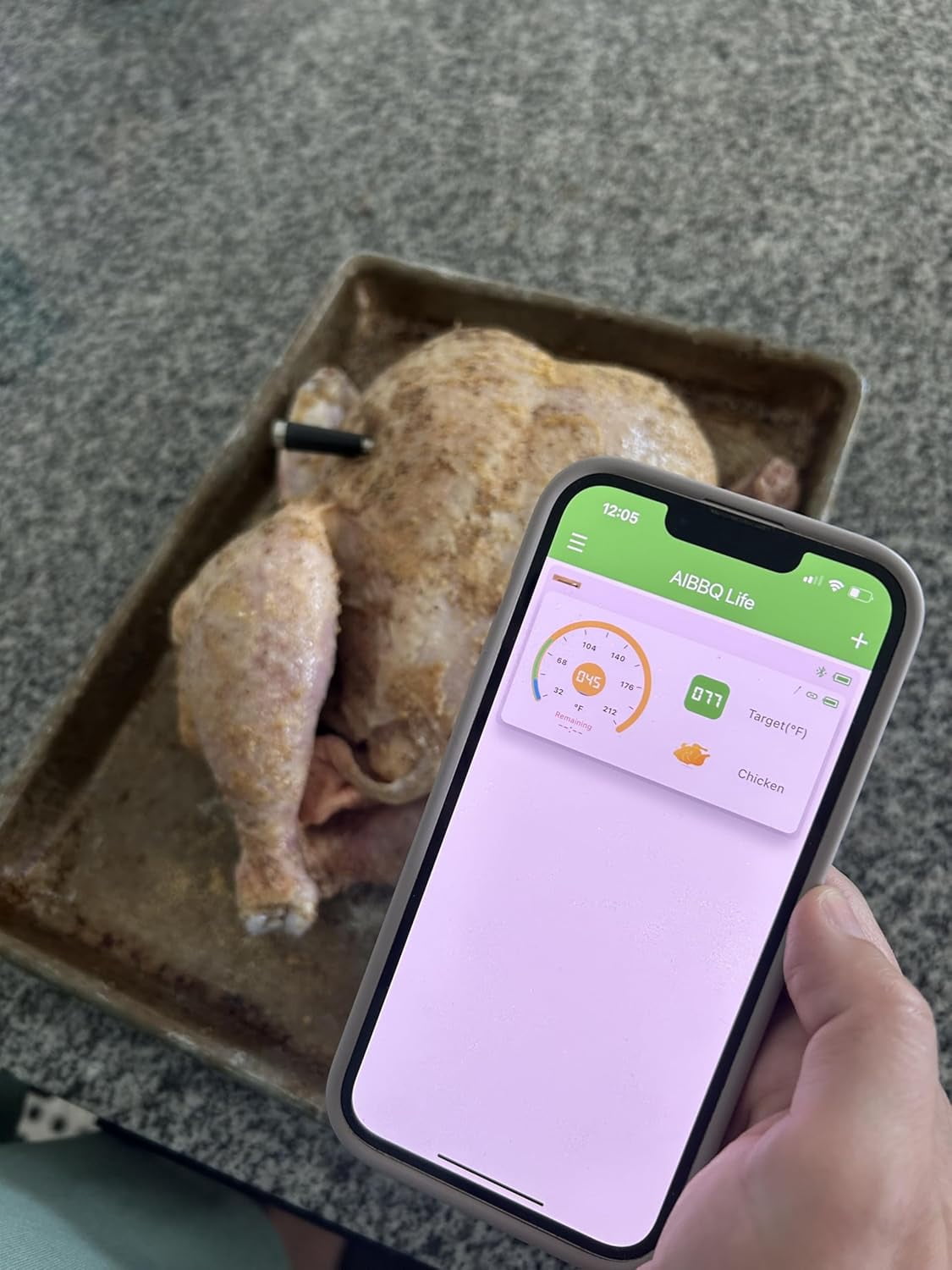 BYXAS Real-Time Alerts Wireless Meat Thermometer - Smart Bluetooth Probe for BBQ, Grill, Oven, Smoker - Long Range Bluetooth, Accuracy Temp, Dishwasher Clean, Waterproof - Perfect for BBQ Lovers