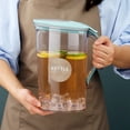thumbnail image 2 of ReaNea Plastic Water Pitcher with Lid 71 oz, Great for Juice, Milk, Beverage Cold Tea, Iced Tea (Blue), 2 of 9