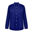thumbnail image 6 of Atogsazn Women's Sequin Sleeve Velevt Shirt Button Down Pullover Tops Bussiness Work Outfit Clothing Outerwear 03-Blue M Fashion, 6 of 6