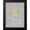 thumbnail image 2 of Gibbons, Lauren 12x14 Black Modern Framed Museum Art Print Titled - Paris Quote Gray, 2 of 5
